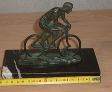 old cycling trophy in rule and marble art deco statue cycling bicycle 1 kg