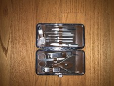 12PCS Pedicure / Manicure Set Nail Clippers Cleaner Cuticle Grooming Kit Case