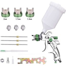 Pistolet à Peinture Pro Air Comprimé HVLP 3 Buses 600ml Carrosserie Auto Neuf Fr
