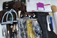 Fin de Série Putzsachen Équitation Chaps Étrier Reitartikel Coloré Mélange 1166