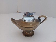 Briquet De Table Lampe Aladdin A Gaz Vintage État Satisfaisant Laiton Ou Bronze 