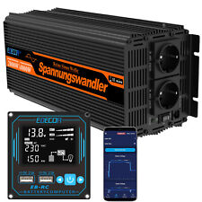 EDECOA 2000W Convertisseur Pur Sinus 12V 220V Onduleur  EB-RC Remote USB LCD APP