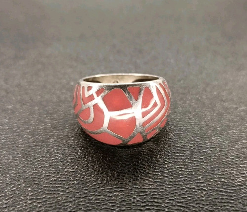 Ancienne bague cloisonné rose - cloisonné,