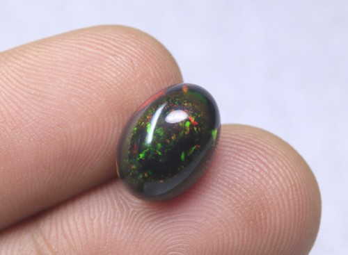 Cabochon opale noire pierre - opale, noire,