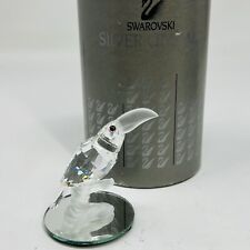 Swarovski Crystal Toucan Frosted Beak On Branch Figurine 7621 NR 002 MIB