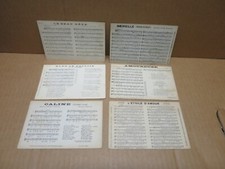 MUSIC Set of 6 Cards Songs Sheet Music