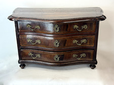 LOUIS XV Late 18th Century Inlaid Walnut Miniature Master Chest of Drawers