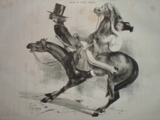PP 043 CARICATURE 1842 CHEVAL