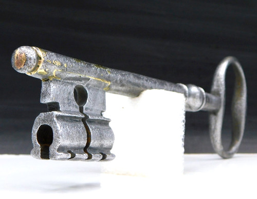 Old large key wrought - old,