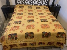 Dessus Lit Style Indien Deco Elephant 140 x 190 Chambre