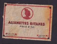 Old label matches France BN182973 gypsy woman type 102