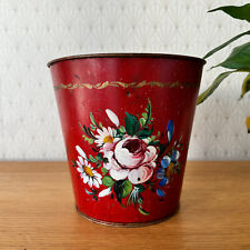 Antique Napoleon III style paper office basket painted 15062422