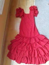 robe rouge flamenco à volants 38