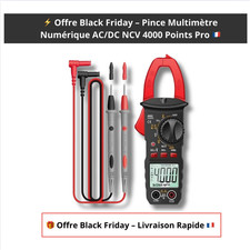 Pince Multimètre Numérique AC DC NCV Ohm Volt Ampère Testeur 4000 Points Pro