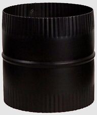 IMPERIAL BM0047 6" Dia. STARTER JOINT CONNECTOR UNION 24 Ga Black Stove Pipe