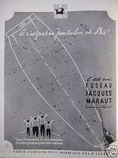 1948 ADVERTISING IS A SPINDLE JACQUES MARAUT SKI EQUIPMENT - ADVERTISING