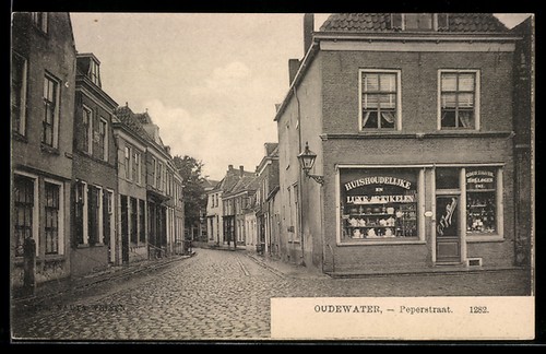 Carte postale vieille - eau,, rue
