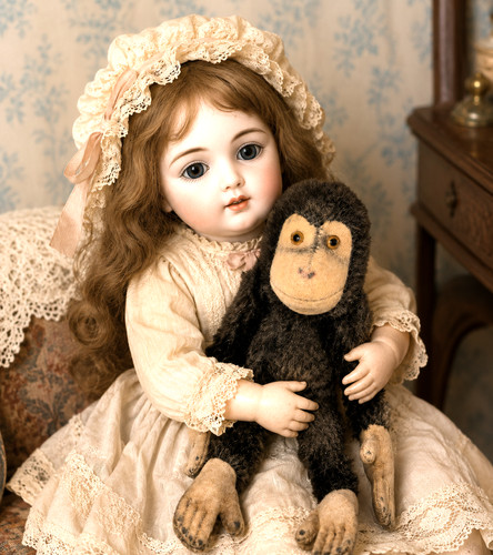 Jouet ancien singe - jouet,