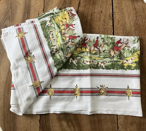 Vintage nappe motif chasse - motif, À