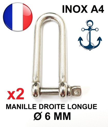 Manille droite longue forgee - manille,