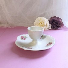 Porcelain cup with floral bouquet decor shabby chic style Romanticism