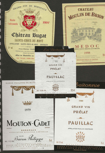 Etiquettes vin bordeaux - vin,