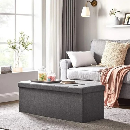 Banc rangement pliable gris - banc,