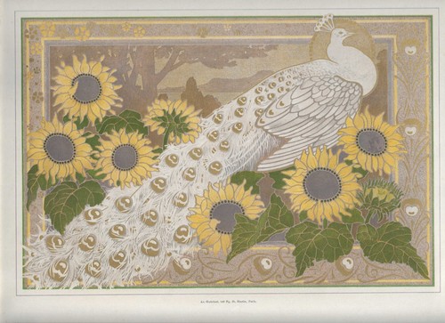 Paon tournesol panneau - paon,