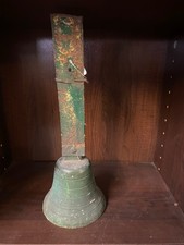 CLOCHE DE PORTE DEBUT XXEME EN BRONZE ET FER PORTILLON GRILLE D'ENTRÉE