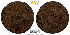 1591 Netherlands Copper Token Jeton Dugn-3288 Dordrecht BN PCGS XF Details