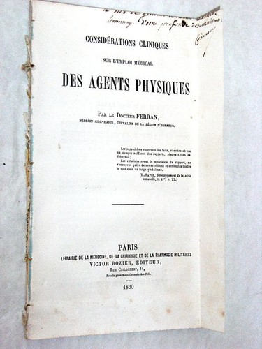 Livre ancien emploi médical - emploi,