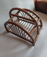 Rattan Magazine Rack - Vintage 70s