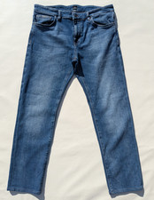 HUGO BOSS MENS MAINE 3 MAINE3 SKINNY STRETCH DESIGNER DENIM JEANS 34 x 28 - BLUE
