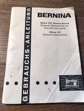 ALLEMAND mode d'emploi BERNINA