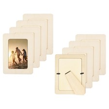 8Pcs Cadres Photo Bois Brut DIY 7.5x5.5"