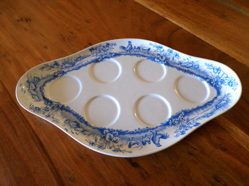 Plat coquetiers faïence - plat,