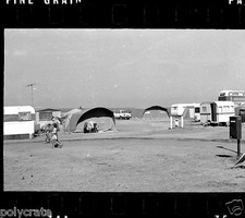 Camping Caravans Motorcycle Cars - Antique Photo Negative 35mm Year. 1970