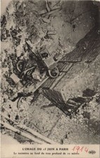 Old postcard Paris Storm of