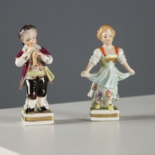 Figurine Ancienne Enfants Porcelaine Rudolstadt du XXe Siècle Originale