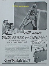 1937 KODAK EIGHT KODAK PATHE CAMERA KIDS SLIDE MOVIE ADVERTISEMENT FRENCH AD