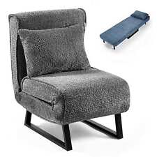 Makika Fauteuil Lit Chauffeuse Chaise Longue Tissu Bouclette Pliable Canapé