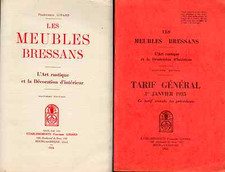 Les Meubles Bressans Art rustique par F.Girard.Joint tarif 1935.Bourg en Bresse 