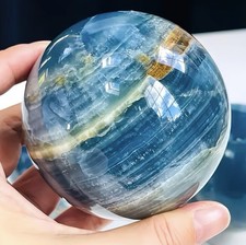 Boule De Cristal En Onyx Bleu