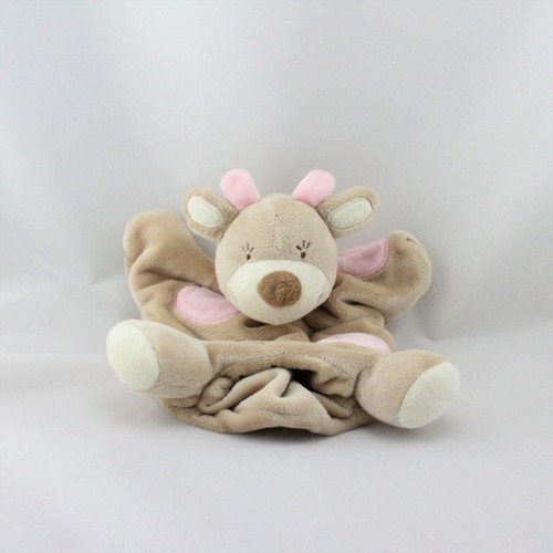 Doudou plat marionnette girafe