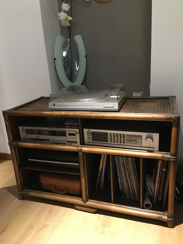 Meuble hifi rotin - hifi, rotin.