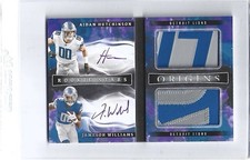 Hutchinson / Jamo Williams 2022 Origins RC Stars Booklet Dual Auto /5 Purple SSP