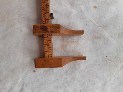 Toise bois vintage pied à - vintage/,