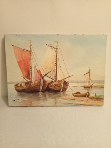 Tableau huile sur toile très - huile,