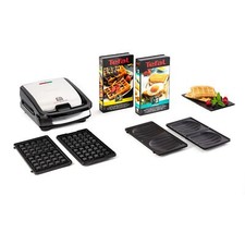 Croque gaufres et sandwiches 2 jeux de plaques inclus Rangement facile Nettoy...