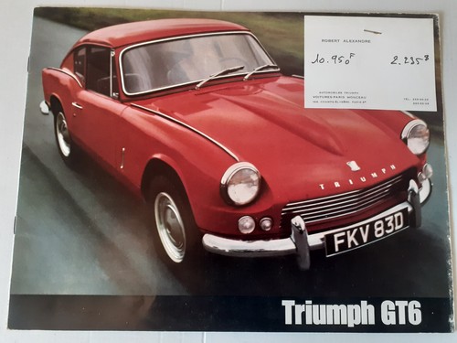 Catalogue brochure triumph gt6 - triumph,